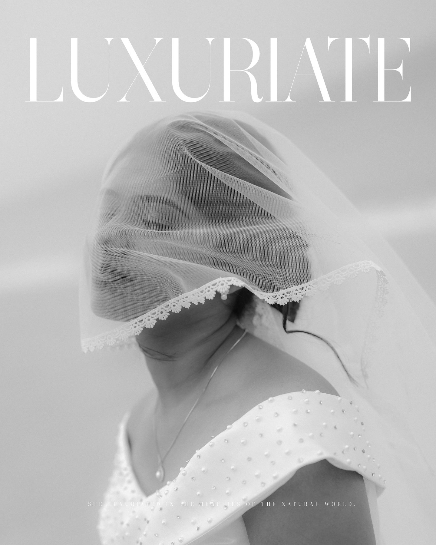 High-key bridal composition under shade